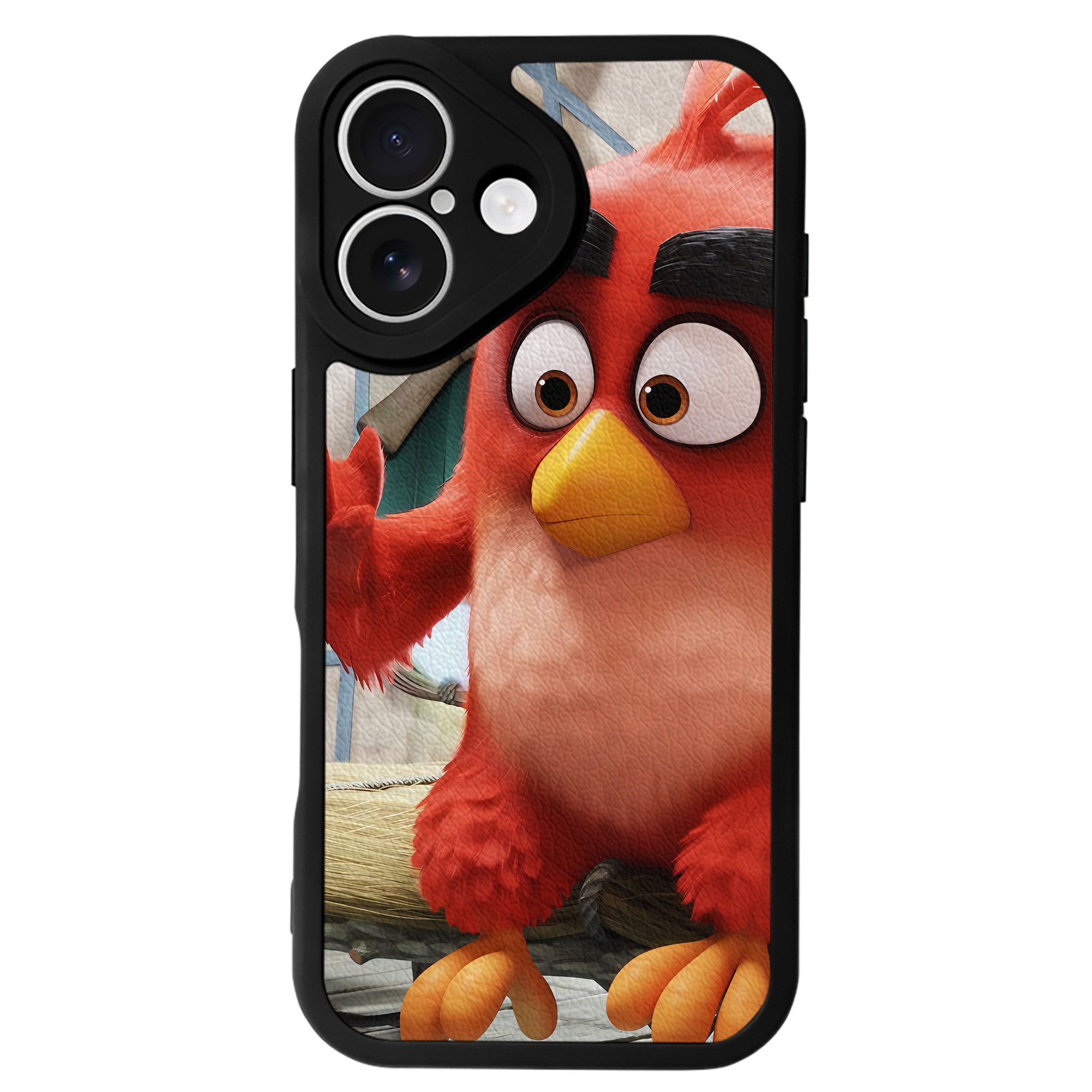 （画像用） Angry Birds アングリーバード 【iPhone 16シリーズ対応】シリコンスマホケース（レザー調） 材質：シリコン